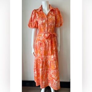 Pinch Orange Floral Maxi Dress
